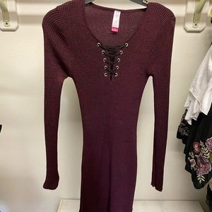 Burgundy Tight Dress